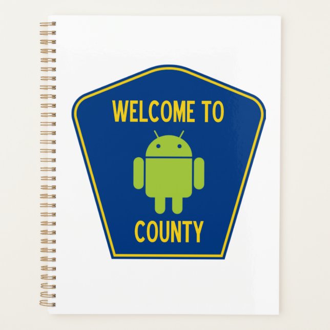 Agenda Bienvenidos Al Condado De Android (Rótulo De Trans (Anverso)