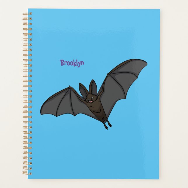 Agenda Big vampire bat cartoon illustration  (Anverso)