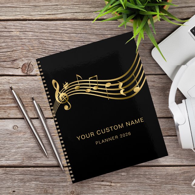 Agenda Billetes de música de oro Personalizado elegante a (Subido por el creador)