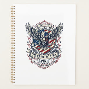 Agenda Bison Patriótico Águila Cresta Animal Híbrido Patr
