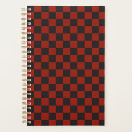 Agenda Black and Deep red checkerboard pattern