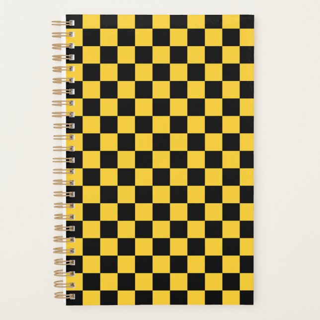Agenda Black and gold checkerboard pattern (Anverso)
