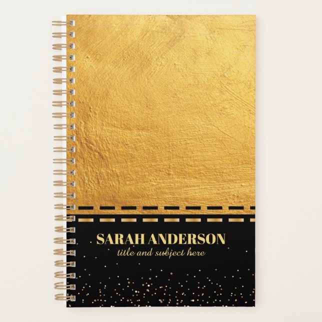 Agenda Black and Gold Luxury (Anverso)