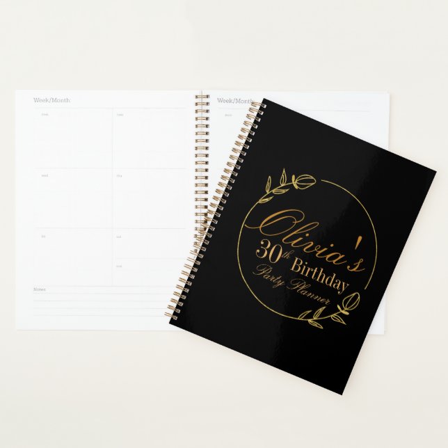 Agenda Black and Gold Personalized (Demostración)