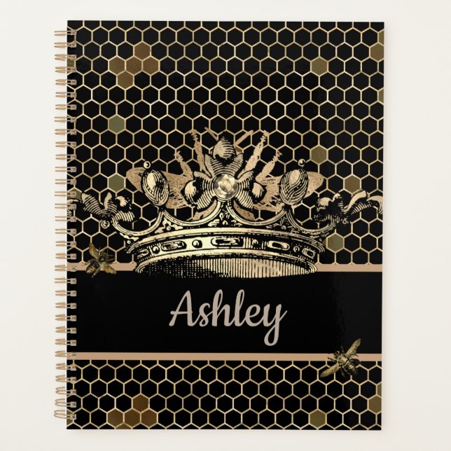 Agenda Black and Gold Queen Bee (Anverso)