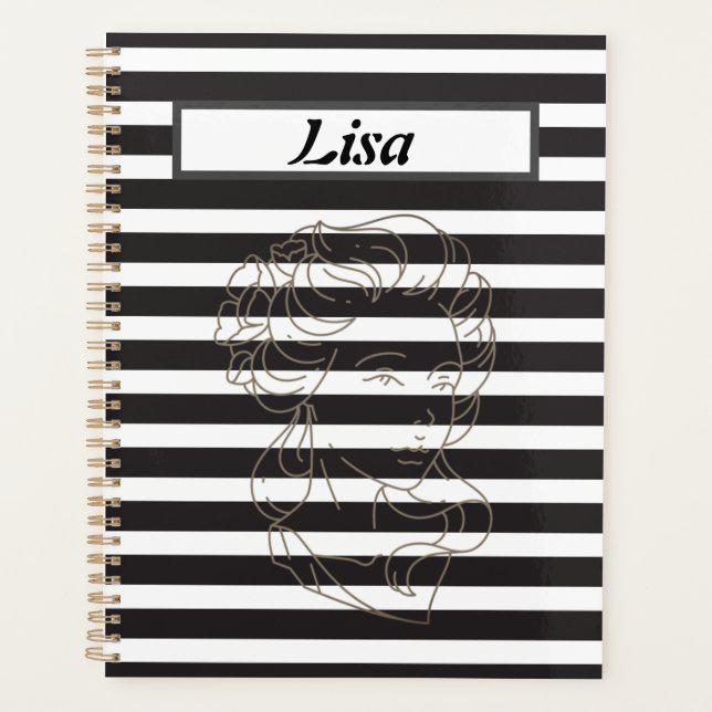Agenda Black and White stripe (Anverso)