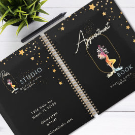 Agenda Black Gold Appointment Book Beauty Yoga Salon  