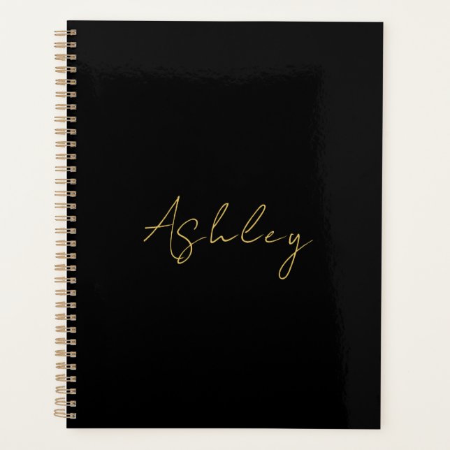 Agenda Black Gold Colours Profesional Trendy Nombre moder (Anverso)