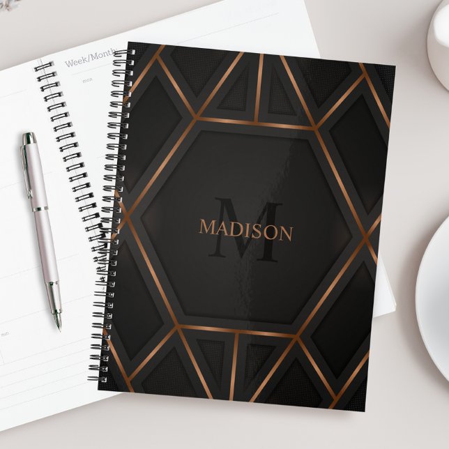 Agenda Black Gold Luxury Modern Minimal Resumen (Subido por el creador)