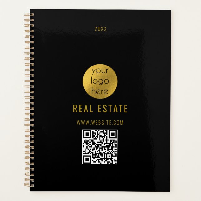 Agenda Black Gold Professional Real Estate Agent Business (Anverso)