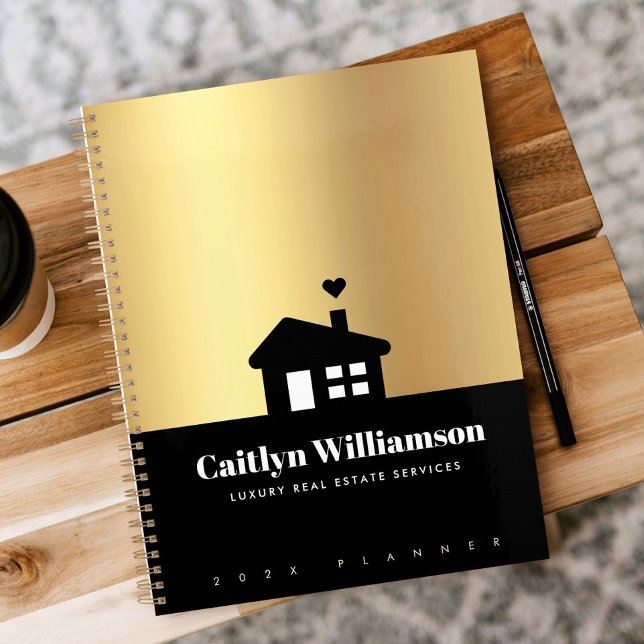 Agenda Black Gold Real Estate Broker Agent House Modern (Subido por el creador)