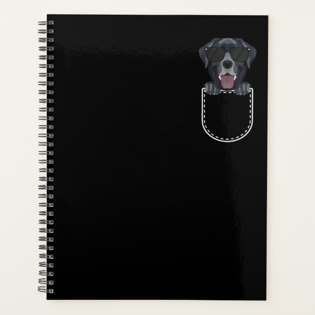 Agenda Black Labrador In The Breast Pocket (Anverso)