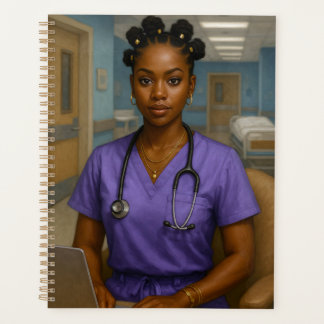 Agenda Black Nurse Yearly Planner