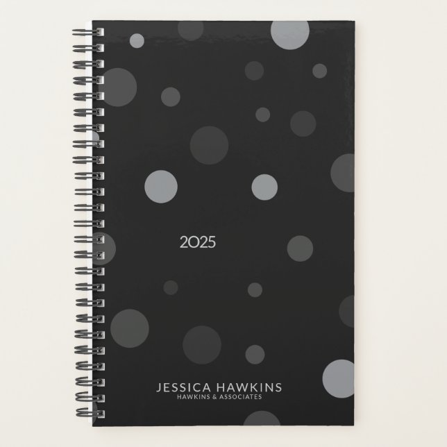 Agenda Black Pop Dots Year Weekly (Anverso)