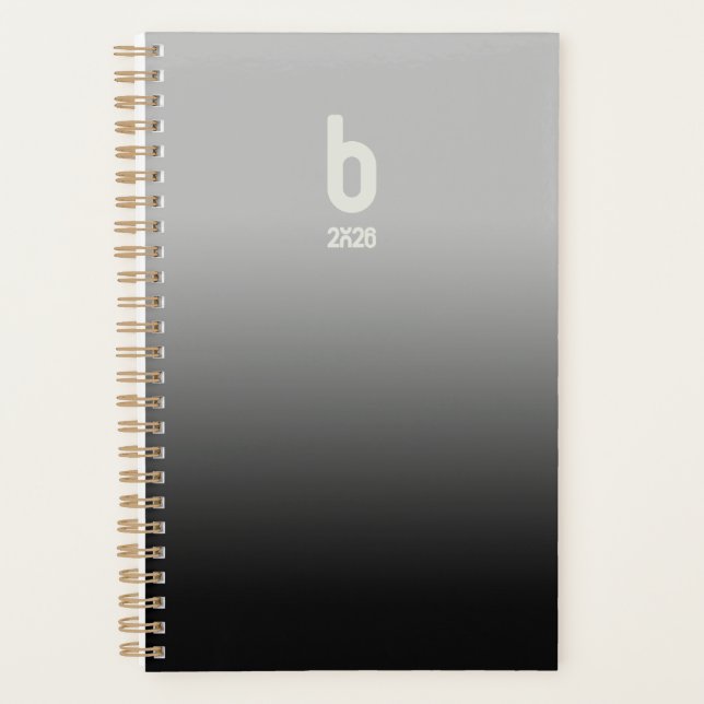 Agenda Black Spiral Planner  – 2026 Breath (Anverso)