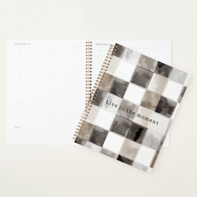Agenda Black White Brown Squares (Demostración)