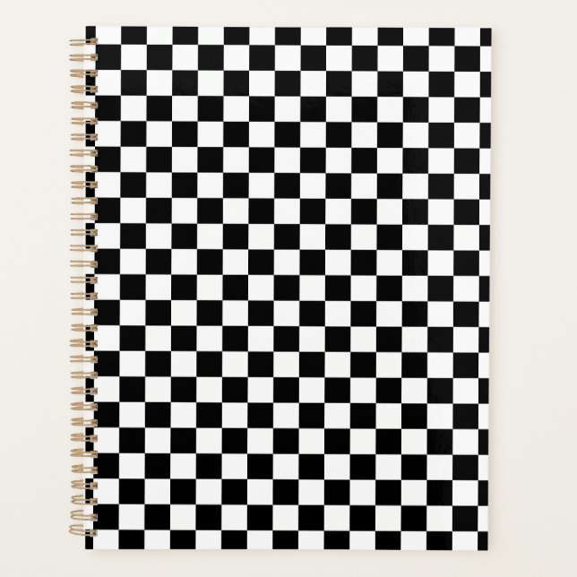 Agenda Black White Checkered Checkerboard (Anverso)