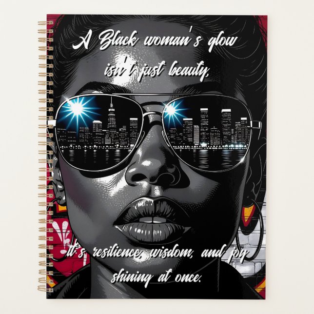Agenda Black Women's Quote | City Skyline in Sunglasses (Anverso)