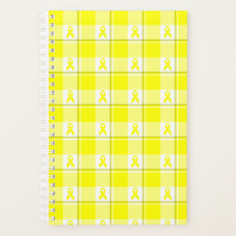 Agenda Bladder Cancer Awareness Plaid Planner, Yellow