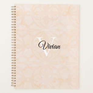 Agenda Blanc Cream Batik Elegant Monograma Planner