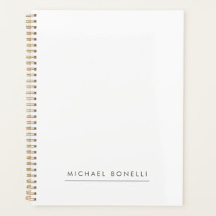 Agenda Blanco Moderno sencillo y elegante Minimalista