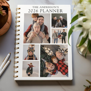 Agenda Blanco personalizado 6 Collages de fotos al año