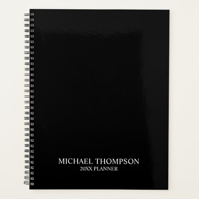 Agenda Blanco y negro profesional (Anverso)
