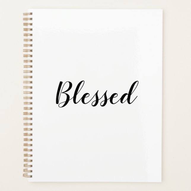 Agenda Blessed texto del guión de personalizado blanco ne (Anverso)