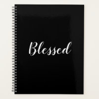 Blessed texto del guión de personalizado negro ele