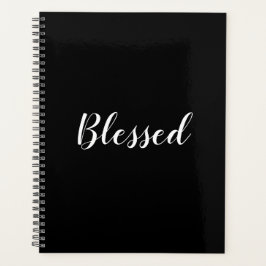 Agenda Blessed texto del guión de personalizado negro ele