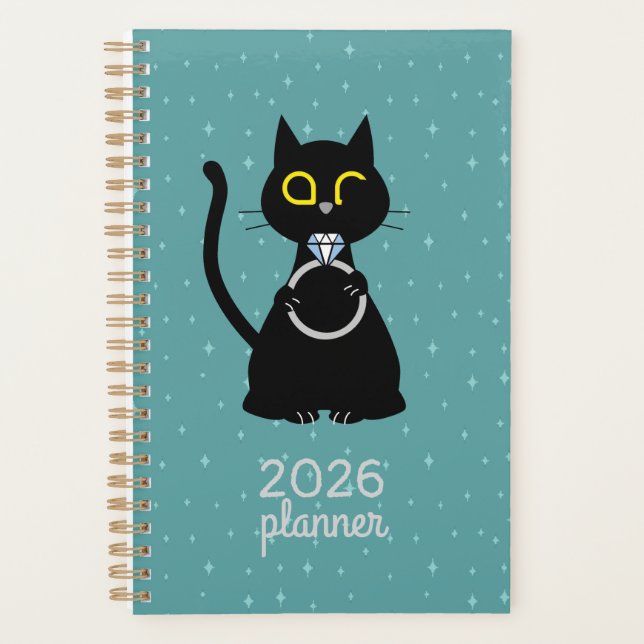 Agenda BLING WINK Funny Cat Proposal Planner (Anverso)