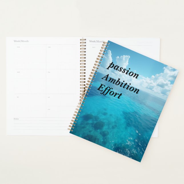 Agenda Bloc de notas con fotos en espiral marina (Demostración)