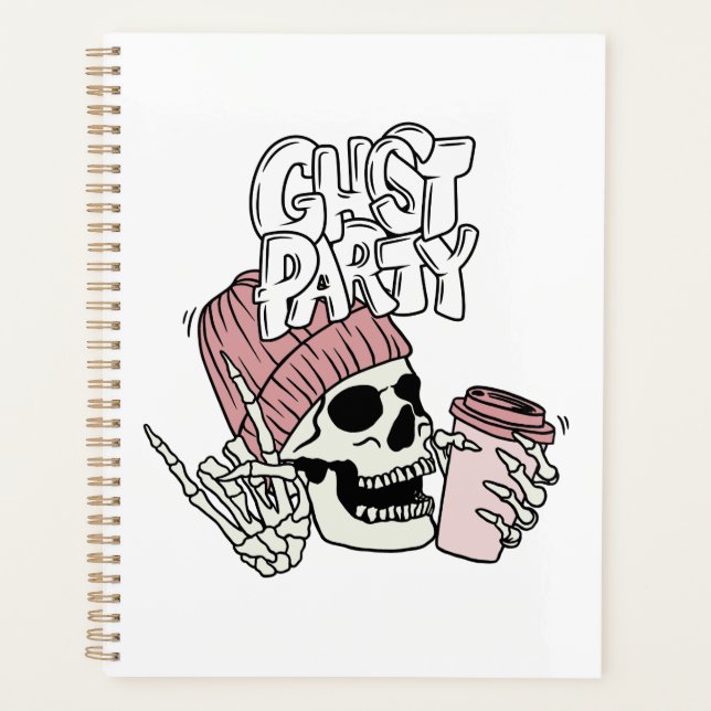 Agenda bloc de notas de fiesta fantasma (Anverso)