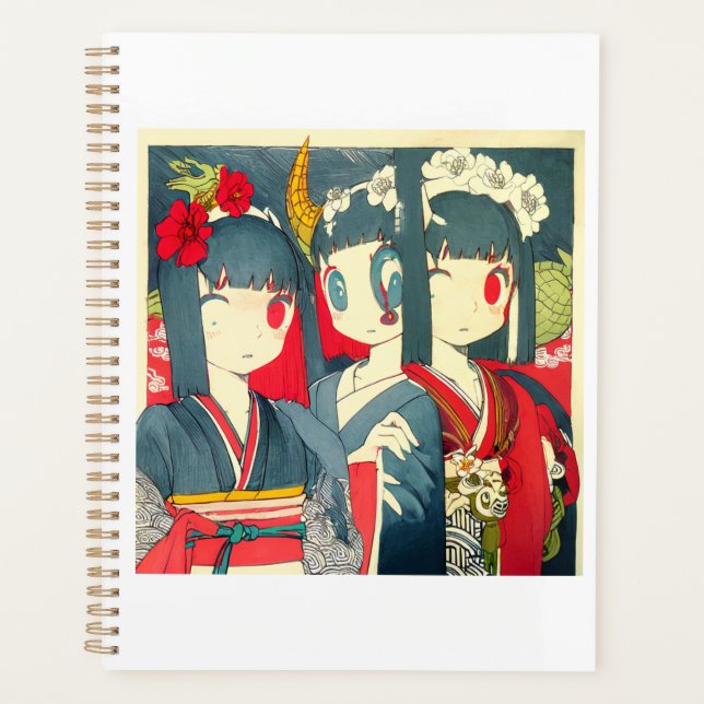 Agenda bloc de notas de kimono demon (Anverso)