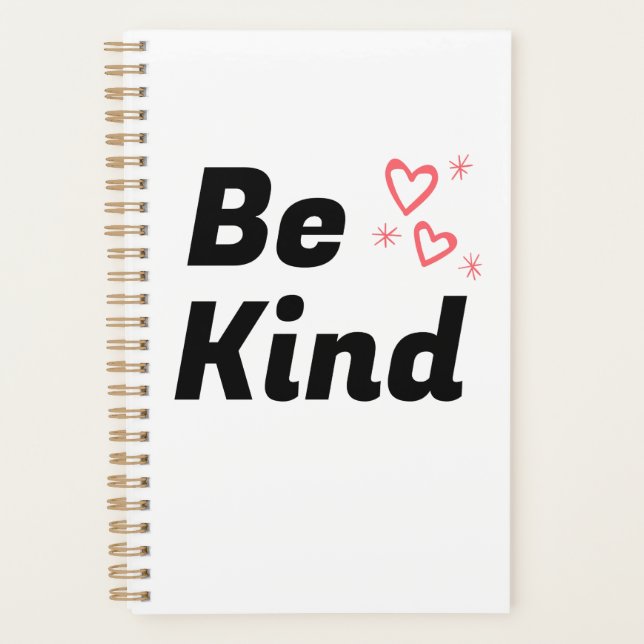 Agenda Bloc de notas en espiral "Be Kind" (Anverso)