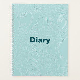 Agenda Bloc de notas en espiral de hielo verde azul