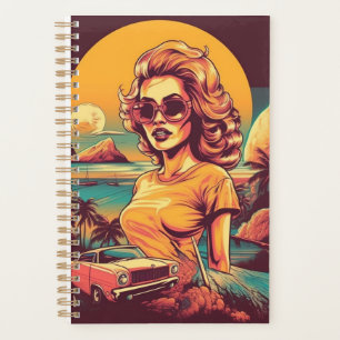 Agenda bloc de notas inspirado en retro