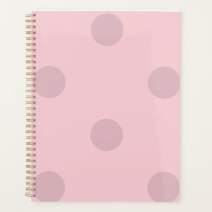 Agenda Bloc de notas rosado de Polka Dot Rubor