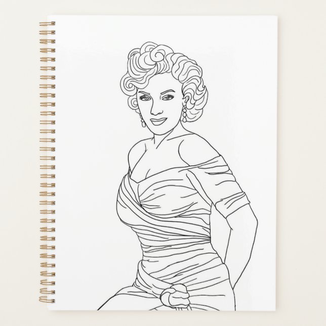 Agenda Blonde Bombardeo Pinup chica adulto Colorante arte (Anverso)