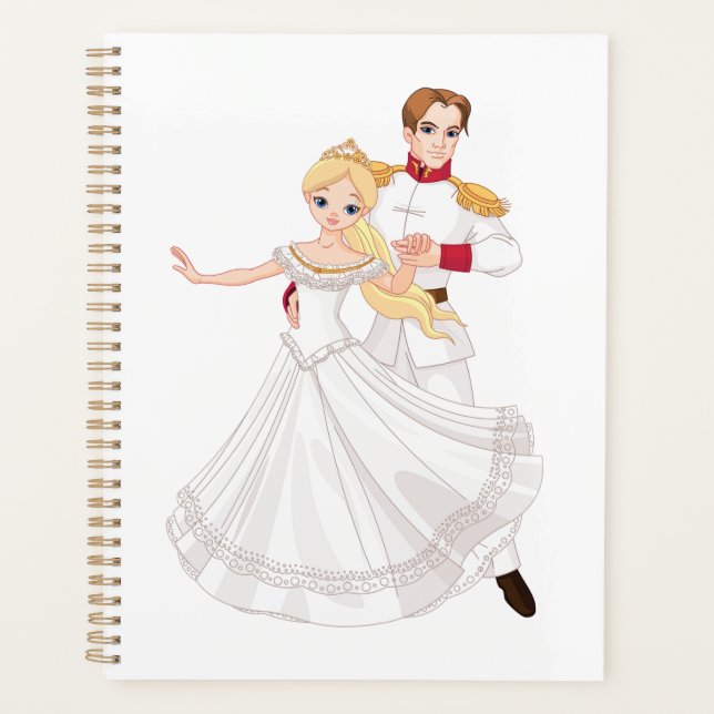 Agenda Blonde Princess and Charming Prince Fairytale (Anverso)