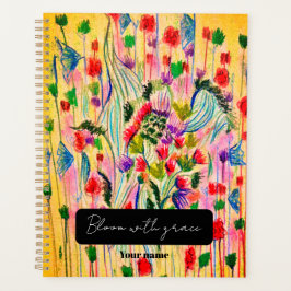 Agenda Bloom con gracia | Planner de espiral floral color