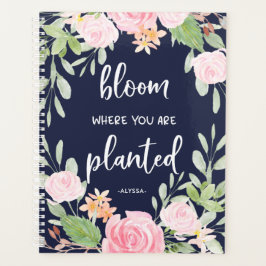 Agenda Bloom Donde Te Plantan | Tipografía floral