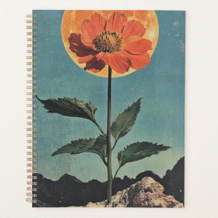 Agenda Bloom Naranja iluminado por luna - Encanto Boho vi