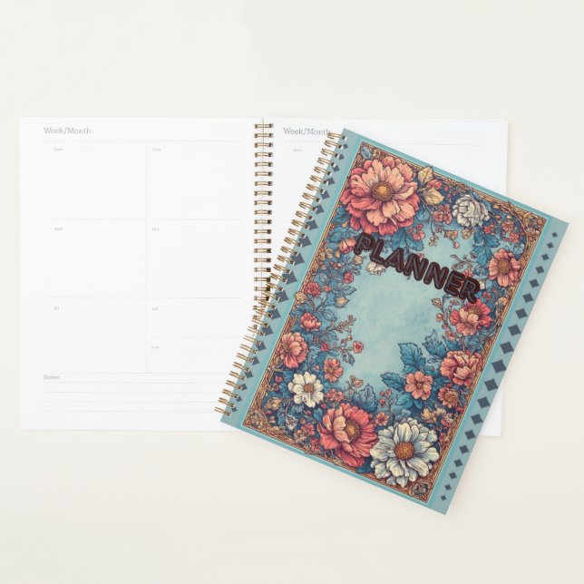 Agenda Bloom & Plan - Vintage Vibes Planner (Demostración)