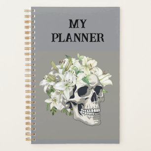 Agenda Bloom silencioso: Calaveras y lirios blancos