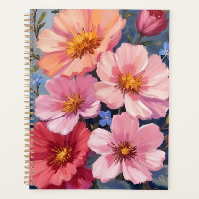 Agenda Blooming Petals | Floral Watercolor Painting (Anverso)