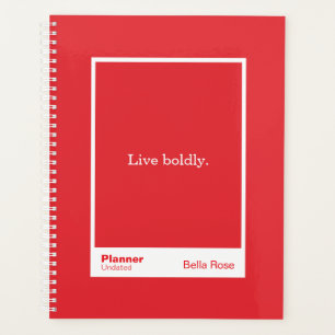 Agenda Bloque de cita en rojo brillante Totalmente pers