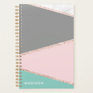 Agenda Bloque de color geométrico personalizado