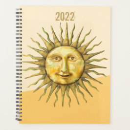 Agenda Bloqueo de color de cara de sol celeste