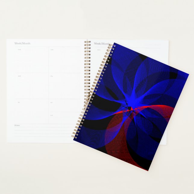 Agenda Blue Accent Rotation Geometric Spiral Planner (Demostración)